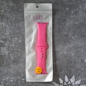 Pink Silicone Smart Watch Band